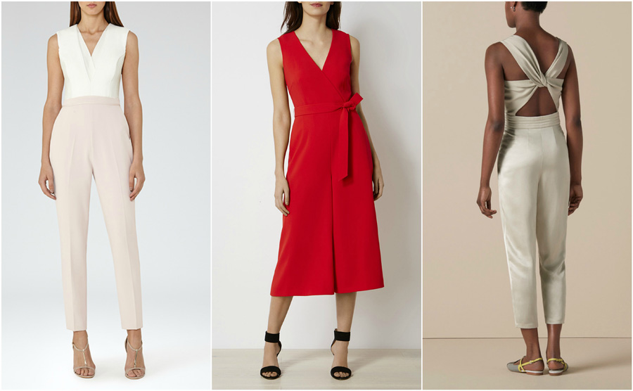 House Party Wear Jumpsuit Fashion Formal Red Twist