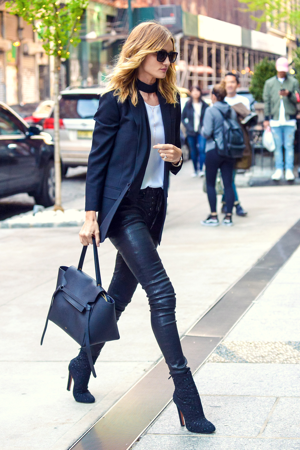 RHW Rosie Huntington-Whitely leather celebrities style