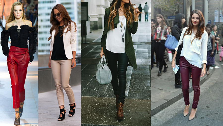 outfit grid womens leather pants trousers style